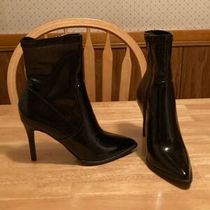 forever 21 Patent Black Booties